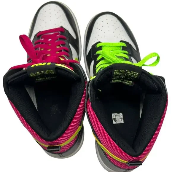 NIKE Dunk High "London" Fireberry Volt Shoes Mens Sneakers - Picture 5 of 13